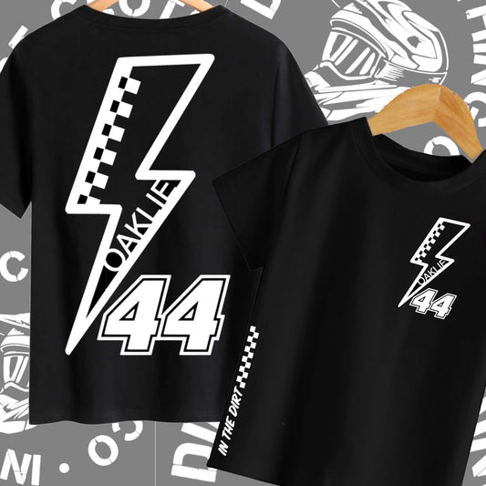 Custom lightning bolt tee