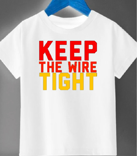 KEEP THE WIRE TIGHT COLOUR BLOCK TEE